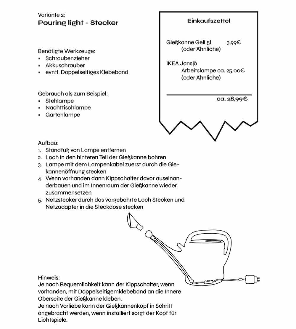Anleitung von Lampe Flowing Light Option 2