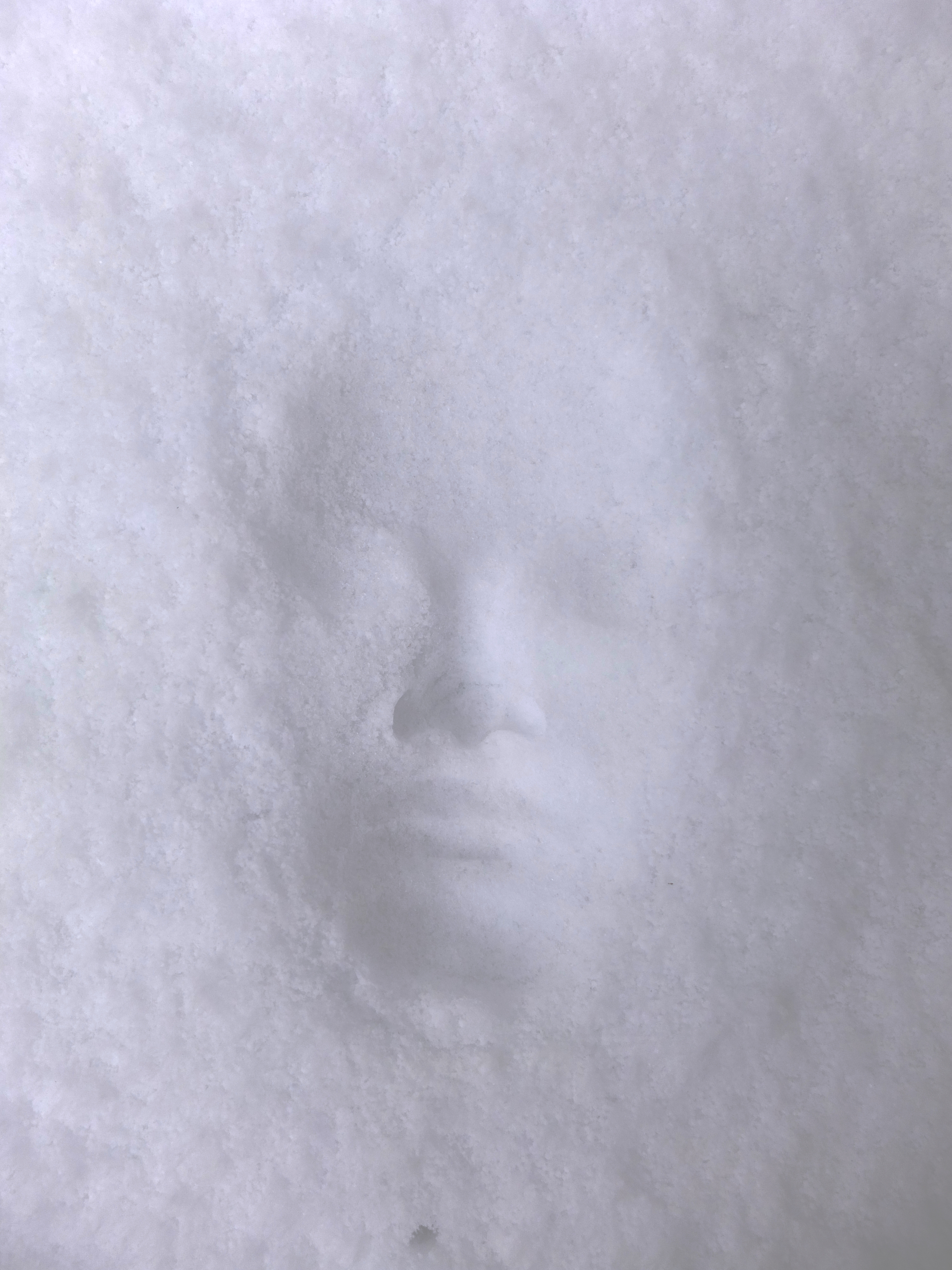Schnee Gesicht