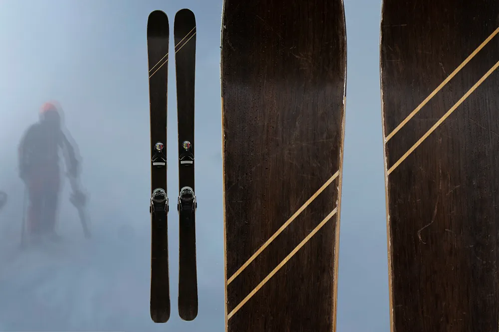 Skis closeup